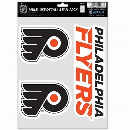 Wincraft 9416607438 NHL Philadelphia Flyers Decal Multi Use Fan - Pack Of 3